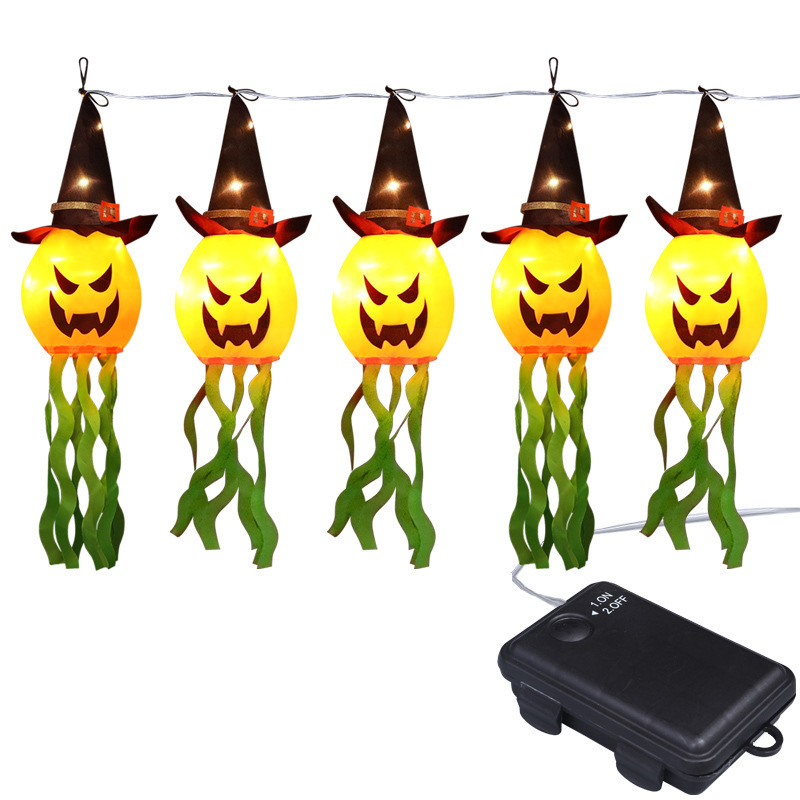 ハロウィン装飾、ランプ小道具、シーンレイアウト、カボチャランプ装飾品、屋外吊り下げ照明、カラーライト、ストリングライト、クロスボーダー|undefined