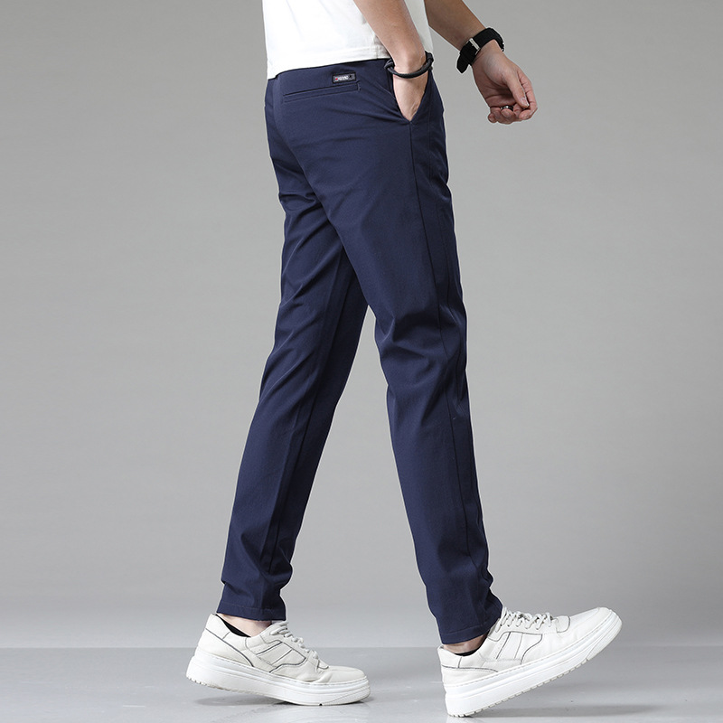 Pantalones casuales de hielo delgados de verano transfronterizos elásticos delgados de hombre 2026 nuevos pantalones deportivos de secado rápido