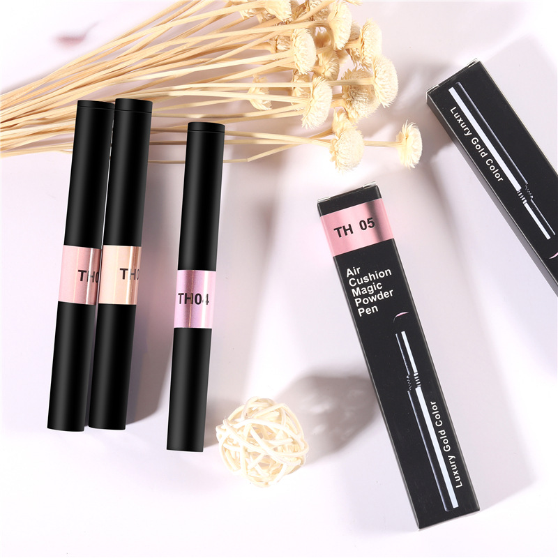 Amazon Venta caliente manicura cojín de aire pluma mágica oro de lujo sólido espejo mágico polvo espejo harina mágica cojín de aire pluma