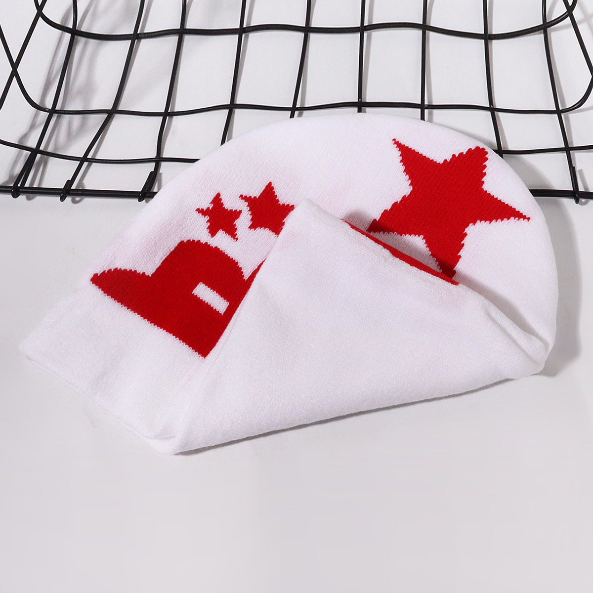 Unisex Jacquard wintermuts Vijfsterren jacquard wollen muts warme gebreide muts voor mannen en vrouwen_voghion.com