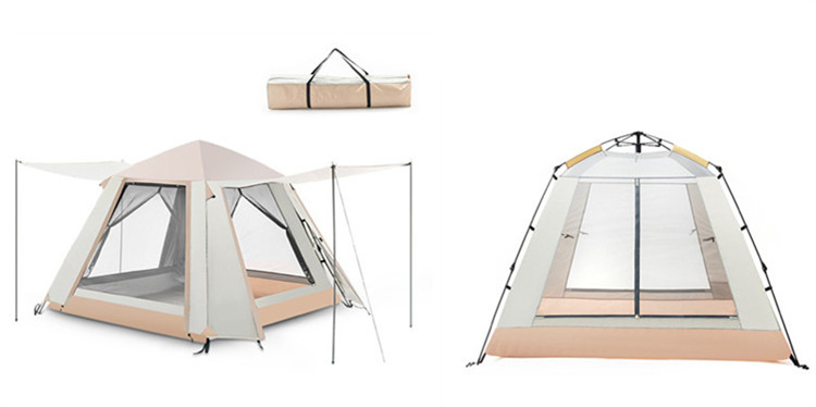 Outdoor Camping Tent Portable Folding Camping Beach Automatic Sun Protection and Rainstorm Protection Double-layer Tent