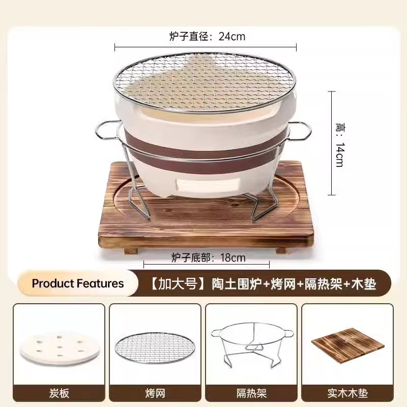 Juego de Tetera y Estufa para Té de Cerámica para Hogar y Exteriores