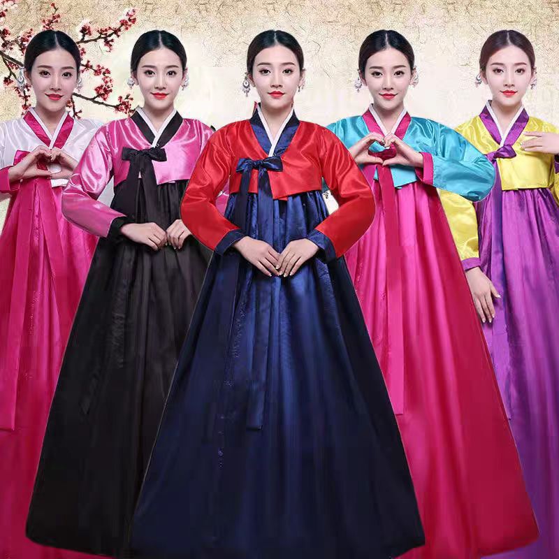 Korean Ethnic Minority Dance Performance Costume Women's Stage Costume South Korea Traditional Costume Court Hanbok