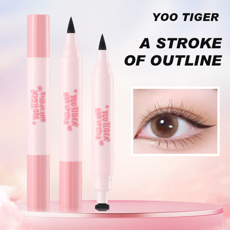[Export Only/Cross-Border Yoo Tiger] Naturally Smooth and Smudge-Proof Double-Ended Stamp Eyeliner 6526