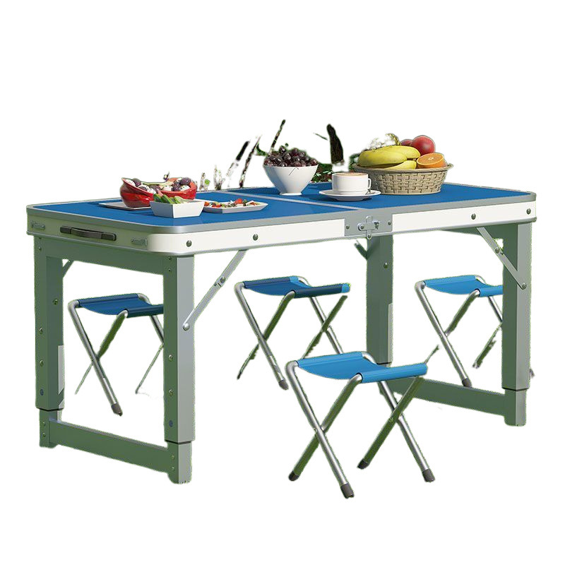 Mesa plegable al aire libre, puestos en el mercado nocturno, puestos, mesas plegables convenientes, mesas de campamento al aire libre, mesas de aleación de aluminio engrosadas