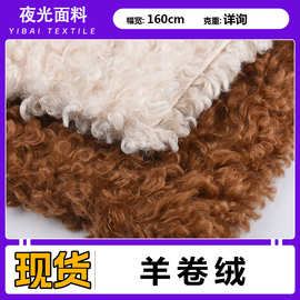 现货 羊卷绒奥羊绒中羊圈绒布料 土耳其服装玩具拖鞋箱包毛绒面料