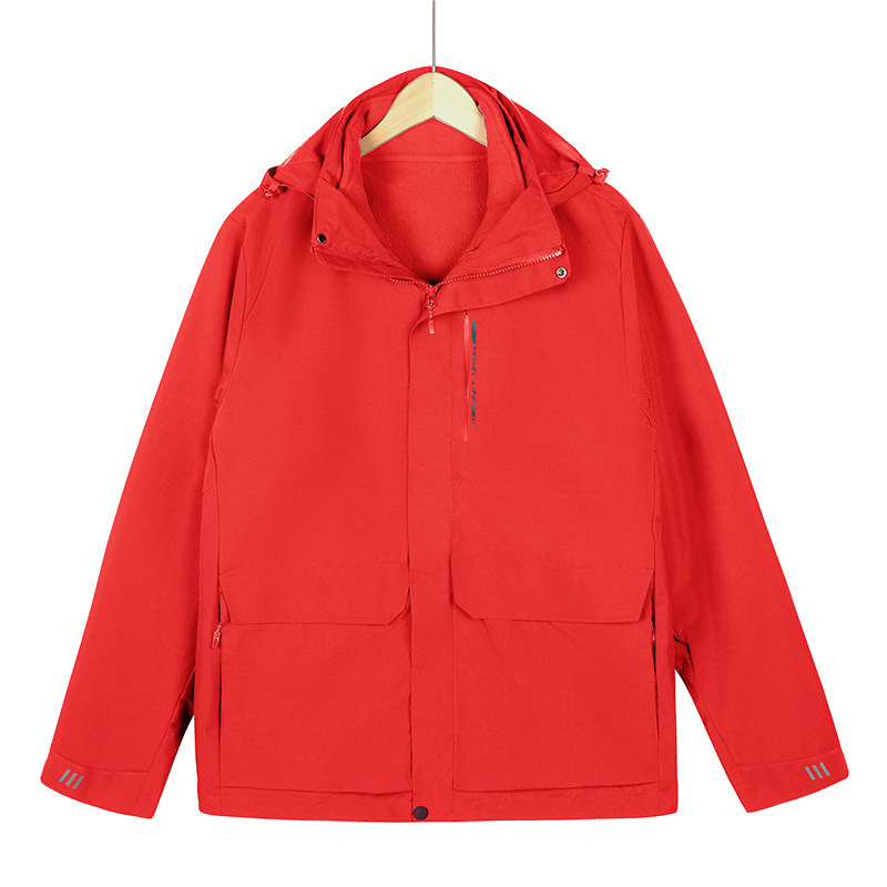 Charge Jacket Coat Couple's 2024 New Outdoor Travel Mountaineering Windproof Waterproof Three-in-One Detachable Top