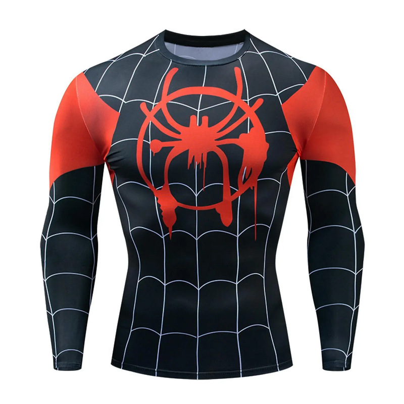平行宇宙スパイダーマン半袖長袖tシャツ漫威映画周辺コスプレ衣装速乾レオタード|undefined