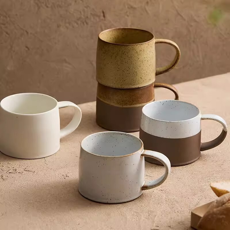 Simple Japanese-Style Ceramic Cup for Home and Office, Rustic Pottery Mug, Coffee Cup with Blue Glaze, Office Gift Cup Simple Japanese-Style Ceramic Cup for Home and Office, Rustic Pottery Mug, Coffee Cup with Blue Glaze, Office Gift Cup