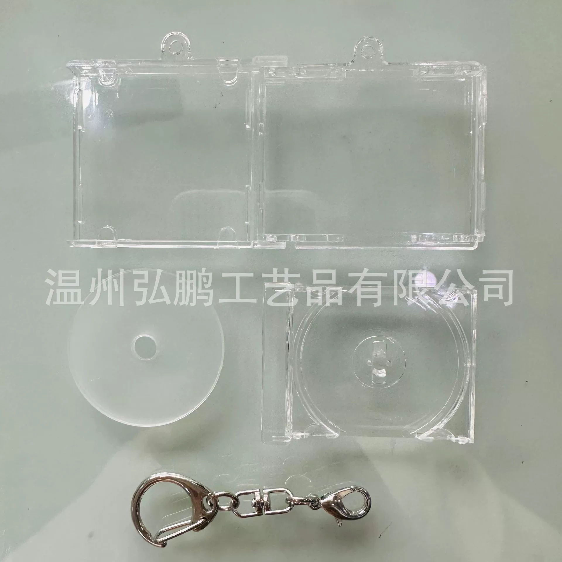 Induction Keychain Pendant, NFC DIY Case 53×45×8 mm, Empty Box with Chain or Clasp