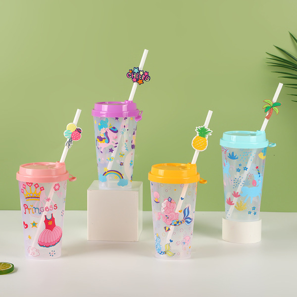cartoon transparent plastic children's glass