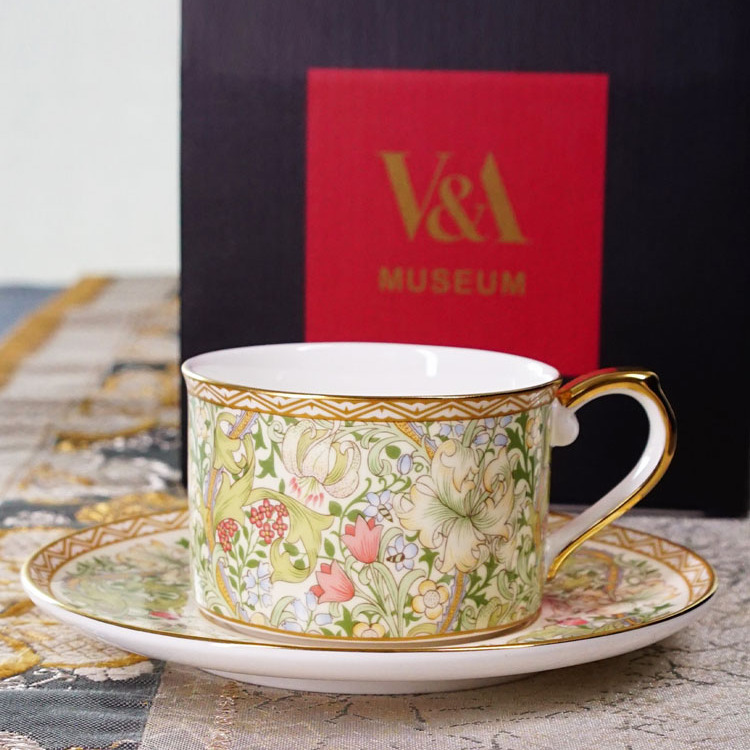 Nikko Museum Series Bone China Coffee Cup and Saucer Afternoon Tea Couple Black Tea Cup Fruit Tea Cup Gift Box