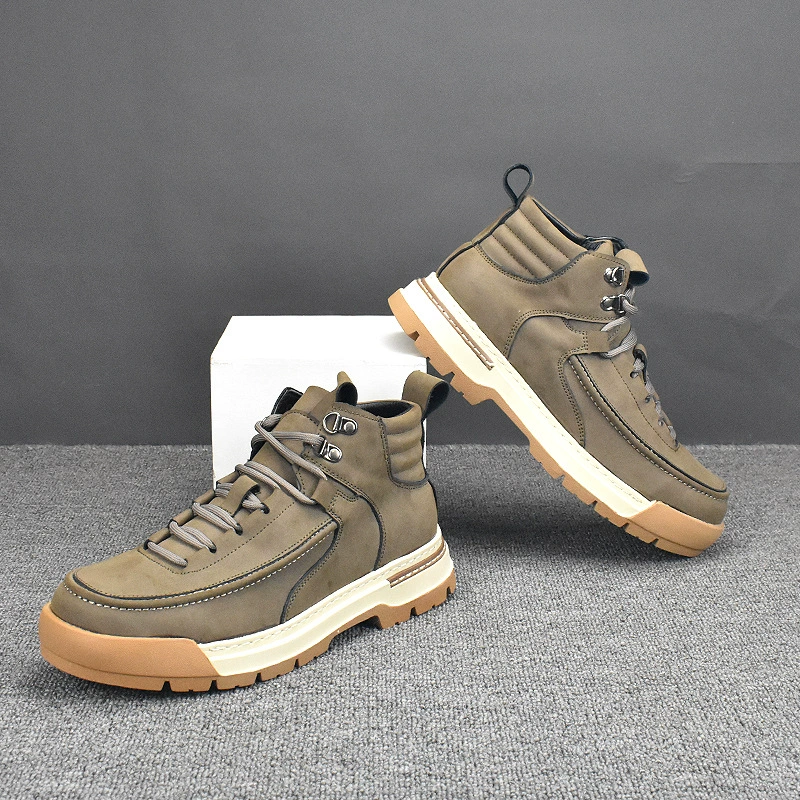 Осенне-зимние новые модные мужские ботинки, короткие ботинки Martins, ботинки челси, универсальная британская дышащая обувь в Корейском стиле