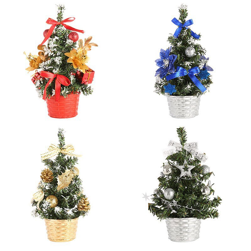 Christmas Tree Decorations Artificial Tree Ornaments Family Christmas Gifts 20cm Cross-Border Trending Desktop Christmas Tree