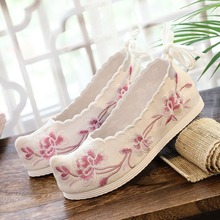 弓鞋 汉服鞋  翘头鞋古风国风复古绣花布鞋女单鞋代发