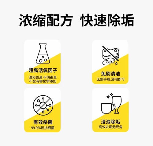 Bubble Active Oxygen Descaling Baking Soda Effervescent Tablets Active Oxygen Factor Removes Dirt Without Damaging Tea Sets Explodes and Removes Odors Pigs
