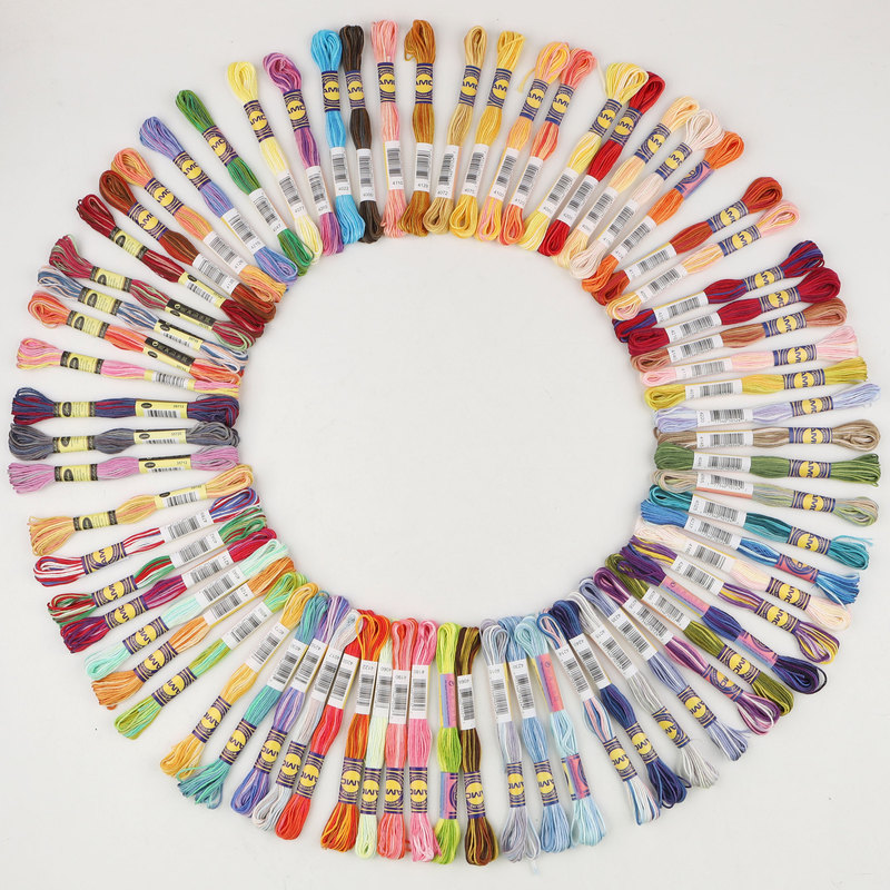 6 pieces per pack of 61-color Egyptian long staple cotton colorful thread cotton 25 cross stitch 417F series 8 meters each