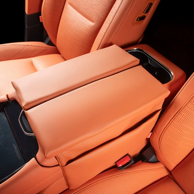 Six Sheep Brand Protective Cover for Lynk & Co 900 Car Armrest Box, Anti-Wear, Suitable for 26 Models of 5-Seater Cars, Interior Protection Accessories (Other Automotive Interior Supplies) - 26-models-of-lk900-five-seats-armrest-box-booster-pad-chixia-orange-2-pieces