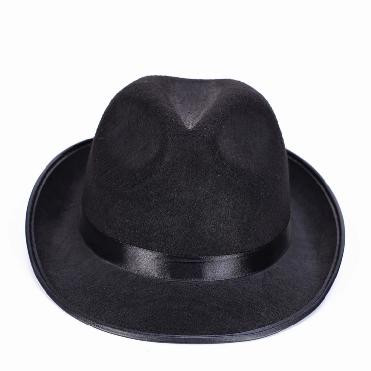 Оптовая Продажа с фабрики черная джазовая шляпа Amazon трансграничные поставки для горячих взрывов полиэфирная фетровая шляпа