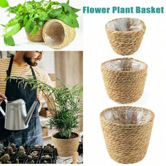 アマゾンクロスボーダー植物工芸品草編み植木鉢籐編み植木鉢花籠編み植木鉢カバー蒲草植木鉢