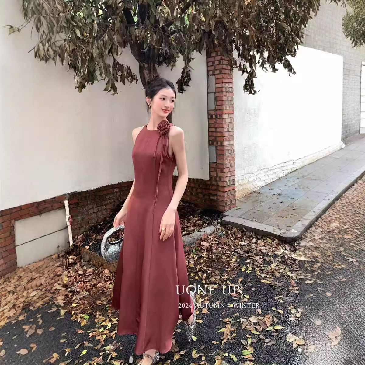 Autumn elegant sophisticated dress