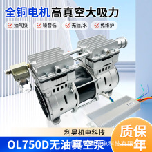 利昊机电直流无油真空泵OL750D大功率可选电压24V48V大流量活塞式