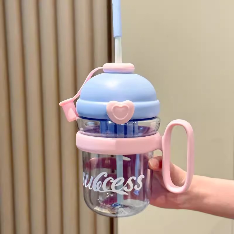 Botella de agua de oficina para estudiantes, plástico resistente al calor