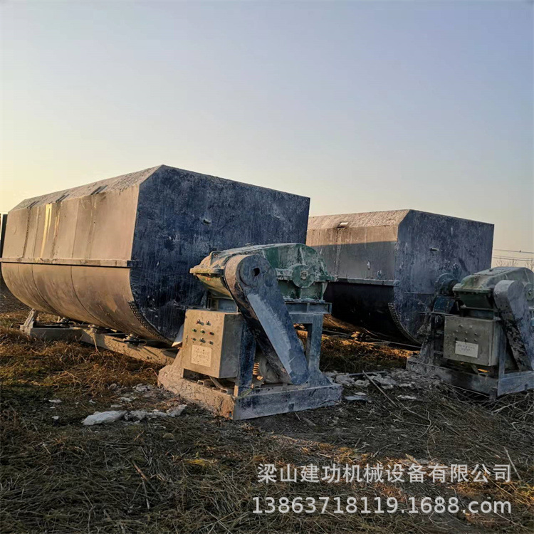 二手不锈钢饲料加热拌料混料机 干粉膏体螺带混合机 回收