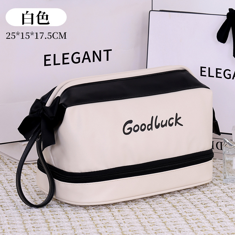 미니멀리스트 강철 버팀대 이중층 대용량 - 유백색