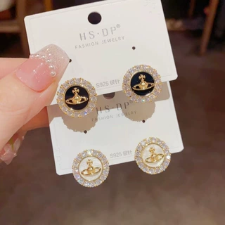 金色土星耳环女独特绝美2025新款爆款高级感耳钉小众时尚气质耳饰