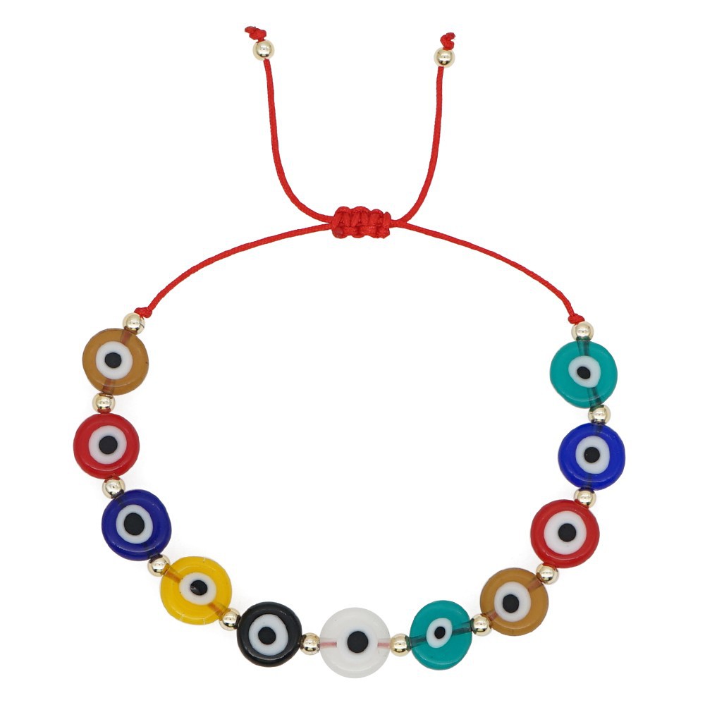 Lucky Evil Eye Red String Bracelet Handmade Protection Jewelry_voghion.com