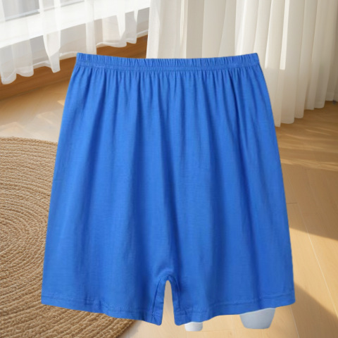 Men's Boxer Briefs for Middle-Aged and Elderly People, High-Waisted Loose Cotton Boxer Briefs, Men's Large Size Breathable Pure Color Safety Pants, Pure Cotton