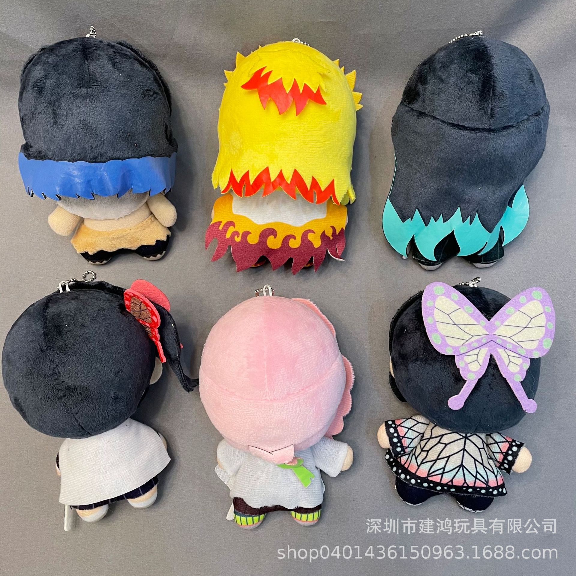 Llavero de peluche de "Demon Slayer: Kimetsu no Yaiba" (Kyojuro Rengoku, Shinobu Kocho, Muichiro Tokito, etc.), estilo anime, para máquina de garra.