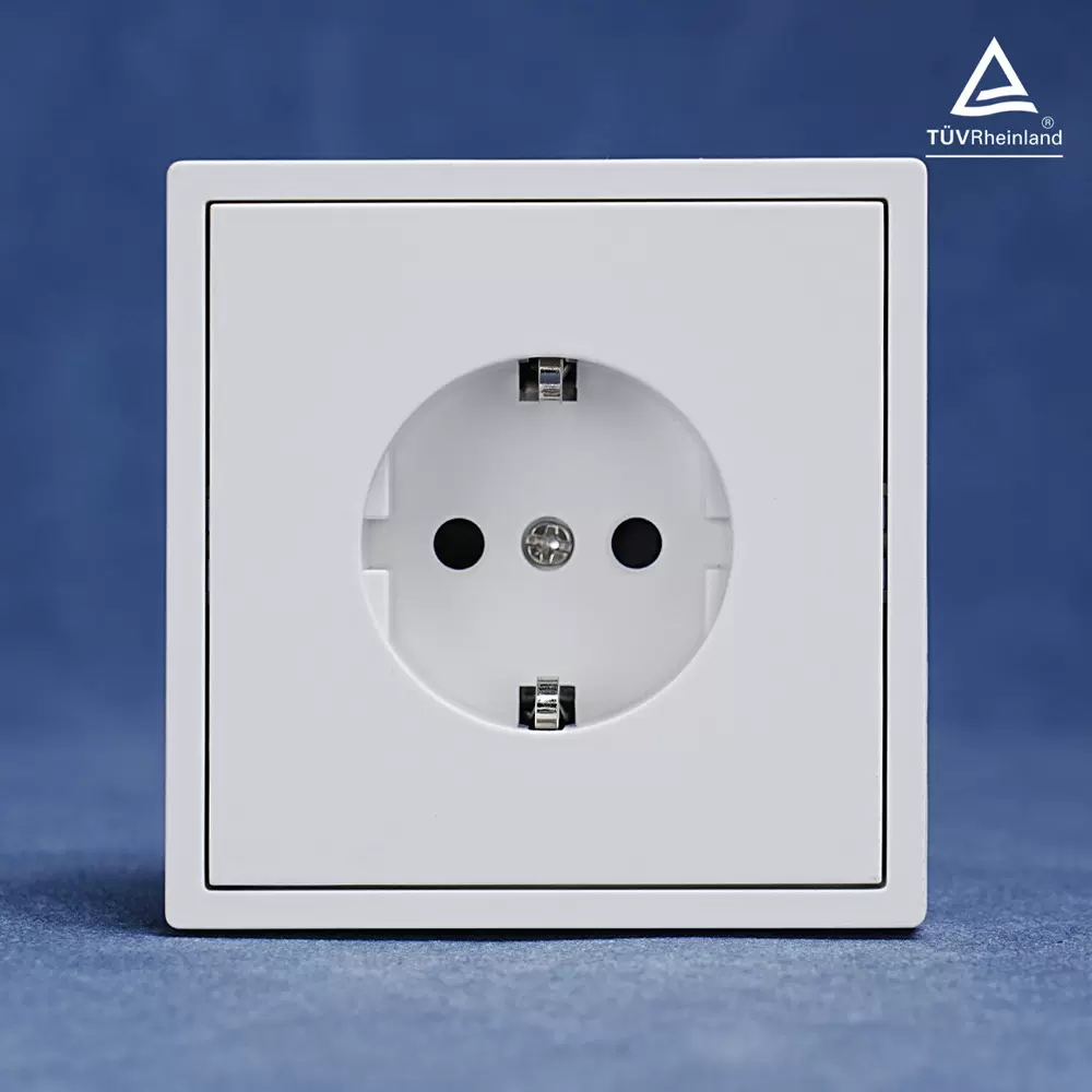 欧标欧规德国插座80型Soft touch德插16A接地墙壁插座TUV认证250V