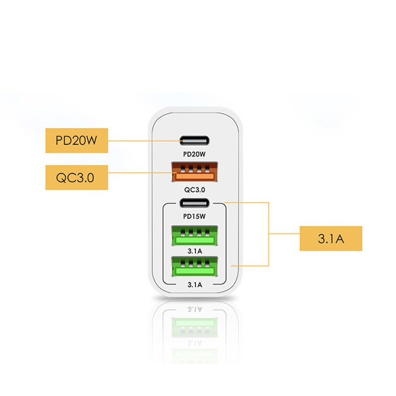 新型PD65W急速充電携帯電話充電器5V4A欧米英語PD 3USB多口アダプタ充電ヘッド|undefined