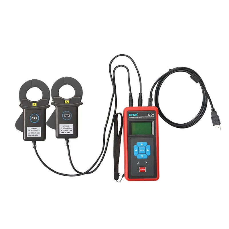 铱泰 ETCR8300 three-channel AC current detector three-phase recorder leakage current clamp meter