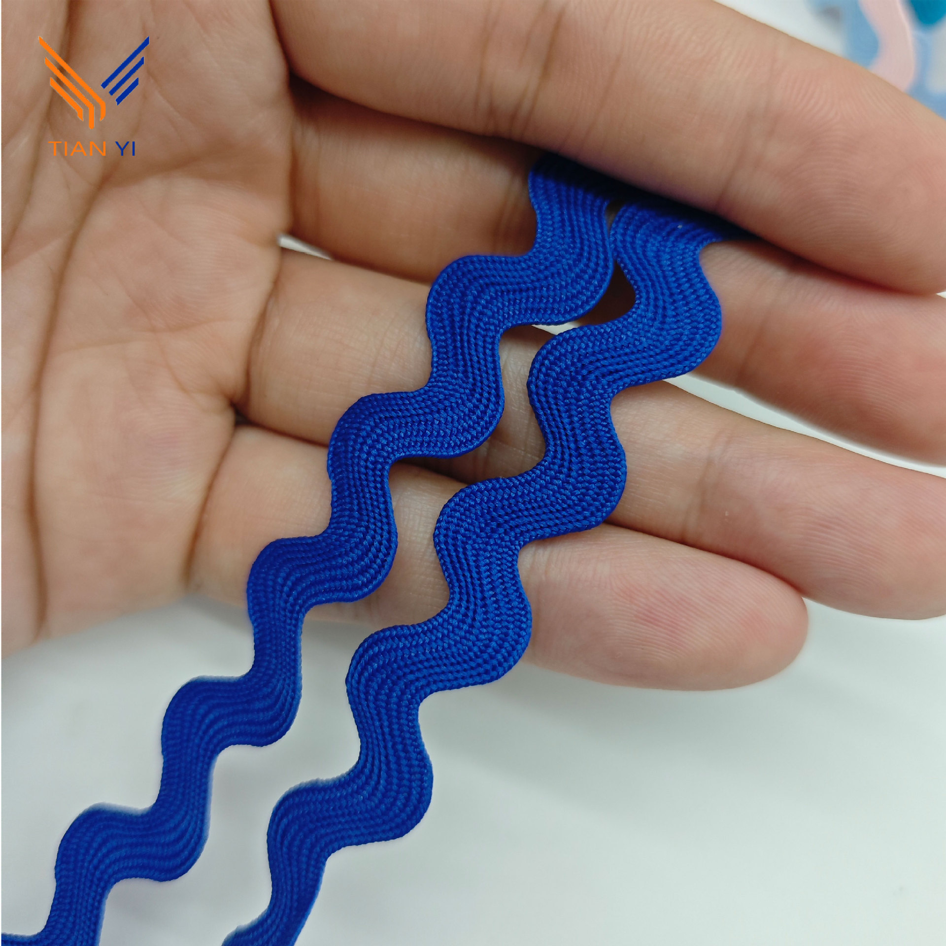 9MM tejido con borde curvo correas onduladas cortina almohada decoración de mochila Lolita Hanfu encaje en forma de S accesorios