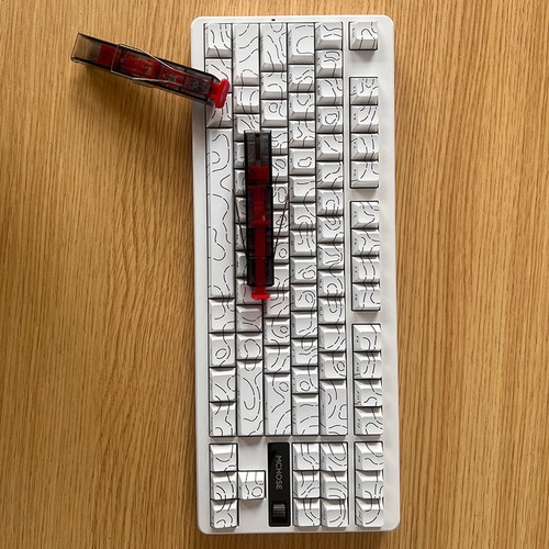 New axis puller and keycap remover, 2-in-1 mechanical keyboard hot swap keycap key disassembler, keyboard cleaning