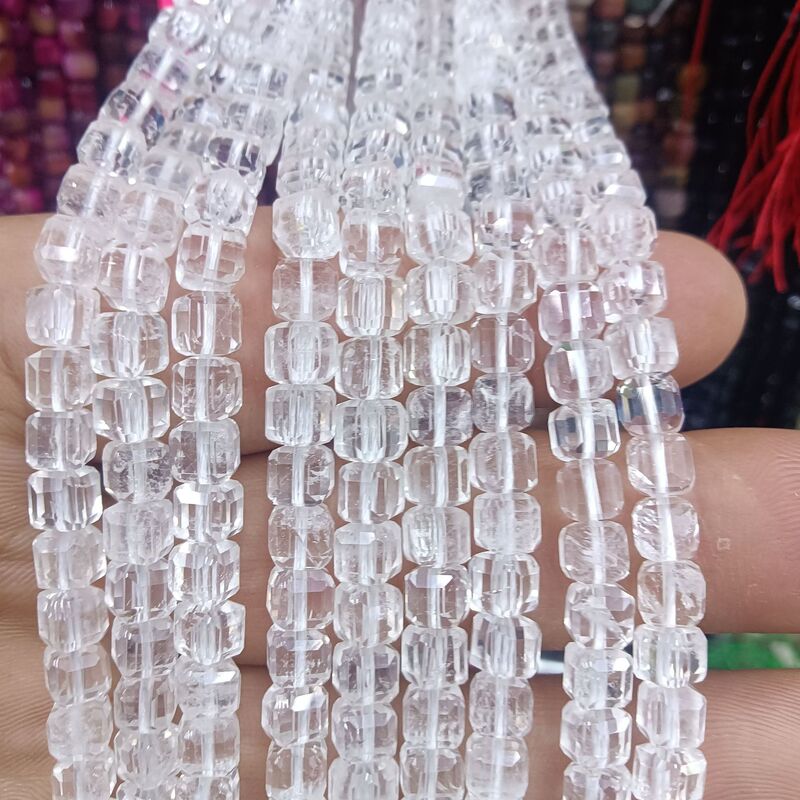 6 ミリメートル正方形角砂糖キューブビーズ天然石クリスタル瑪瑙 DIY ジュエリー手作りアクセサリー衣類アクセサリー|undefined