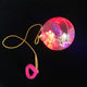 Children's toy with rope flash crystal ball 5.5CM luminous elastic ball with rope jump ball night market stall supply