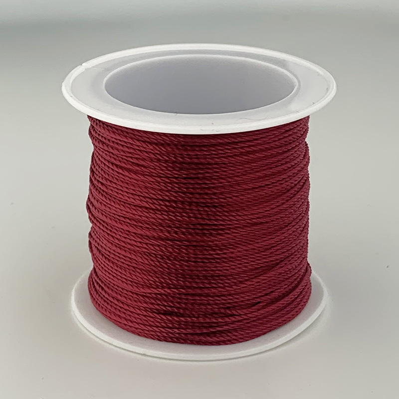 12 hilos de alambre trenzado hilo rojo hilo de color Morandi cuerda trenzada collar cuerda cuerda trenzada a mano material de bricolaje