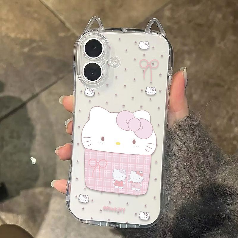 Plaid Star Kitty for Apple 16 Phone Case 16PROMAX Cat Ear Phone Case 13 14 15 Soft Case Plaid Star Kitty for Apple 16 Phone Case 16PROMAX Cat Ear Phone Case 13 14 15 Soft Case