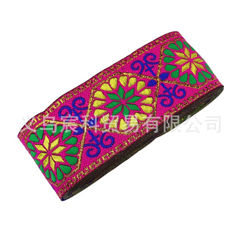 5cm gran patrón de flores de estilo étnico cinta de encaje Miao Yi accesorios de decoración de ropa cortina de tela de encaje