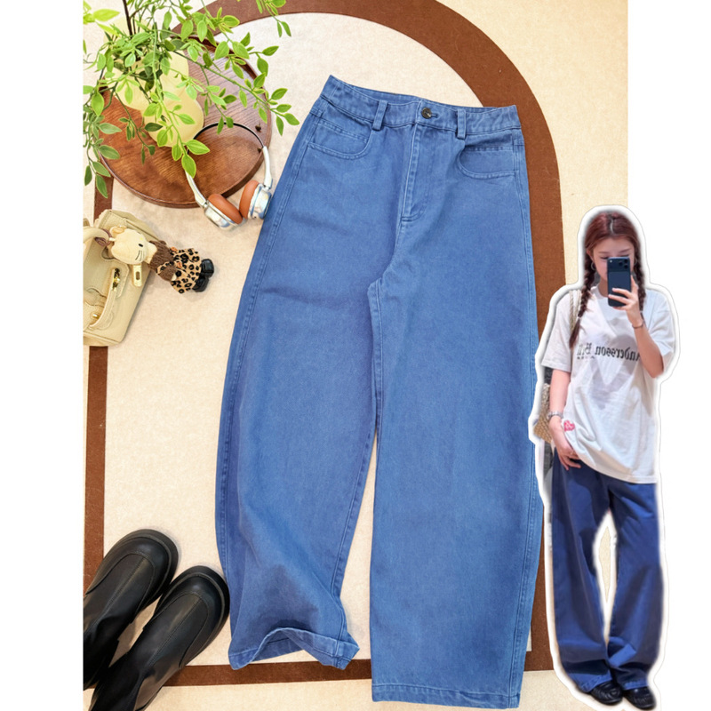 In Stock/Vintage French-Style Oversized Pure Cotton Three-Dimensional Cut Floor-Length Loose Casual Versatile Workwear for Women