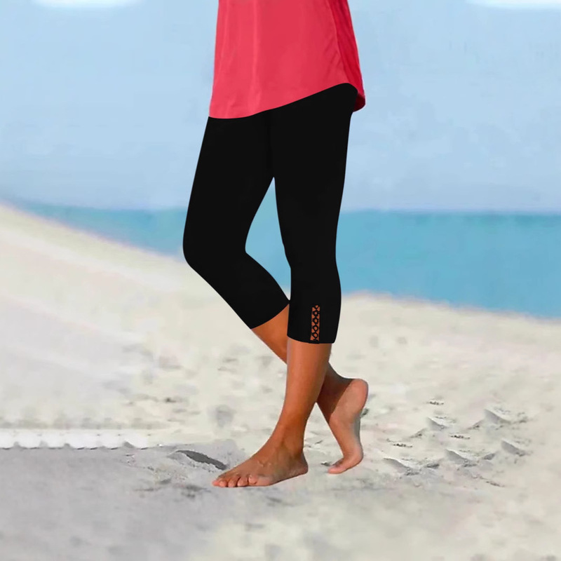 2025 Amazon AliExpress Summer Women's Plain Casual Explosions Leggings 7-point Pants (Large in stock) 2025 Amazon AliExpress Summer Women's Plain Casual Explosions Leggings 7-point Pants (Large in stock)