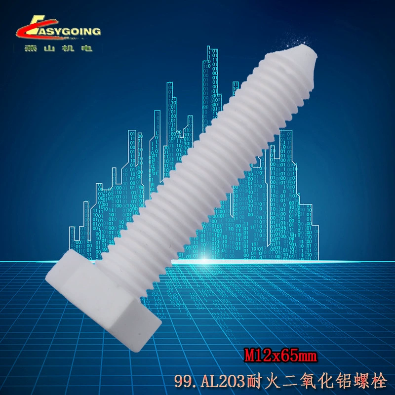 99 керамический винт из оксида алюминия M12x65, болт национального стандарта, устойчивый к высоким температурам, изоляция, антикоррозионный, твердый, износостойкий внешний шестигранный винт