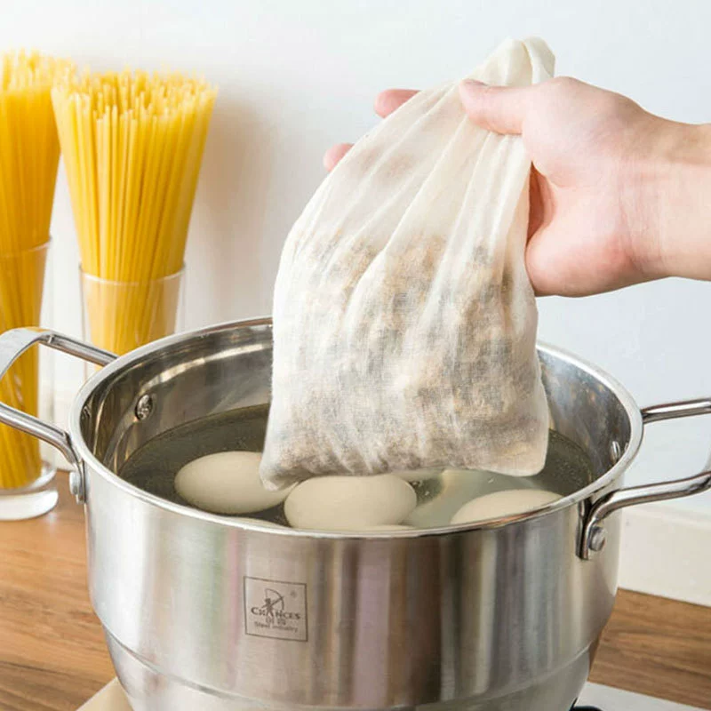 Сумка марли хлопка Дравстринг жаря сумку приправы сумку супа сумки фильтра шлака изоляции пакетика чая оптом