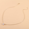 Brand accessory, copper zirconium, pendant, chain for key bag , short necklace, European style, simple and elegant design