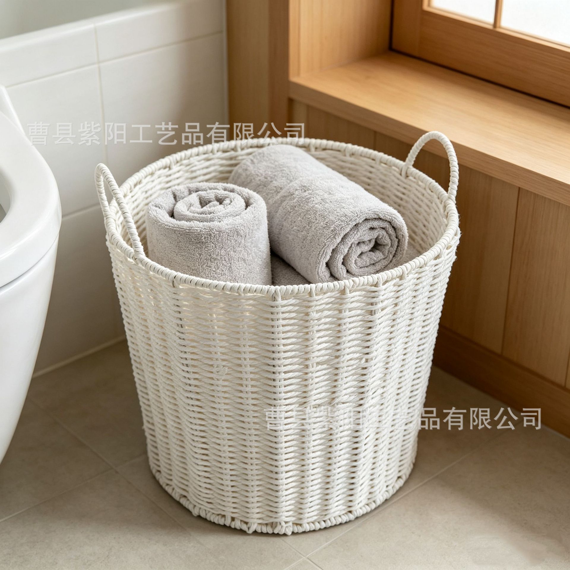 浴室脏衣篓家用大容量衣服收纳筐手工编织篮晒衣篮收衣篮换衣筐