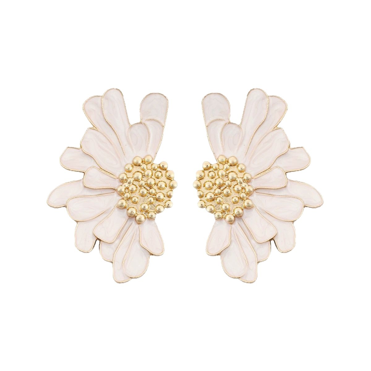 Cross-border foreign trade fashion oil drop flower earrings women's high-end sense temperament earrings Europe and the United States hot explosions flower earrings